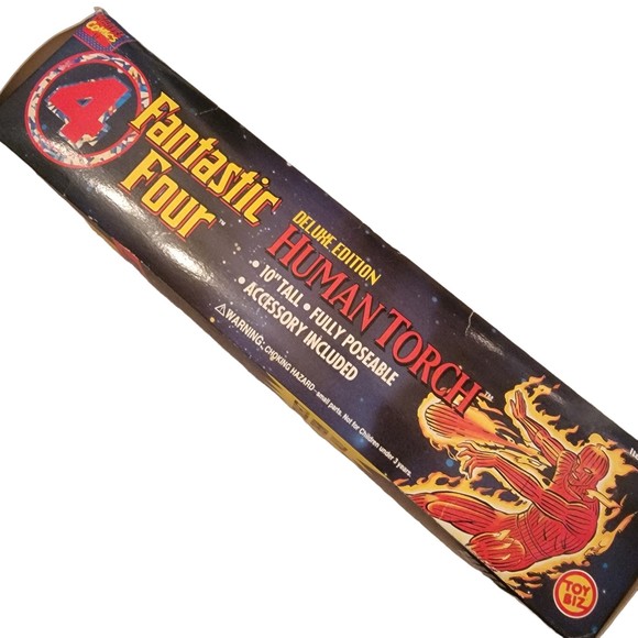 ToyBiz Human Torch Fantastic Four Deluxe Edition Marvel Comics‎ Action Figures - Picture 4 of 5